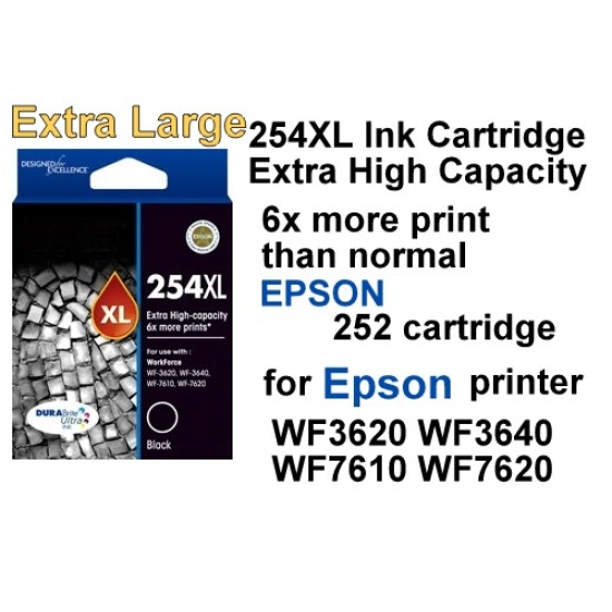 EPSON 254XL 254 XL Extra High Capacity Black Ink Cartridge EPSON 254XL 254 XL Extra High Capacity Black Ink Cartridge
