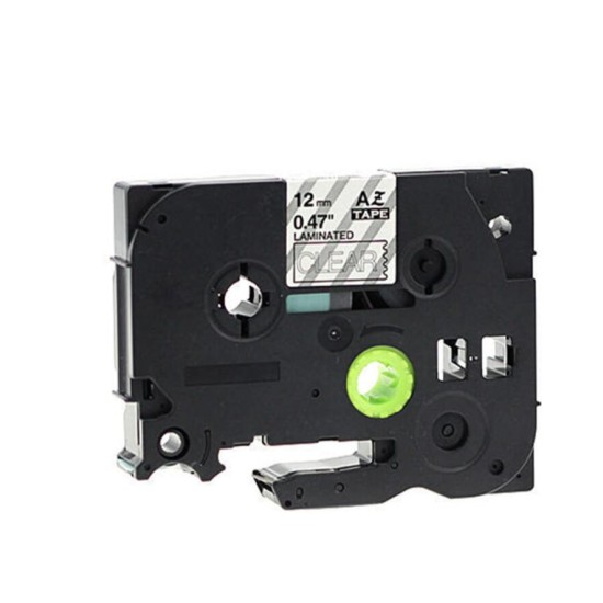 Compatible TZe135 Brother 12mm While Text On Clear Tape - 8 metres Tonerink Brand